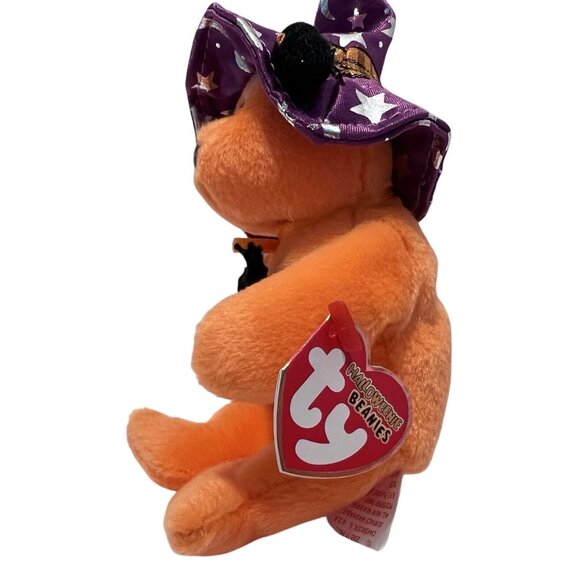 Ty Beanie Babies Halloweenie Beanies Collection Pocus Bear Plush Ornament NEW - Picture 5 of 6
